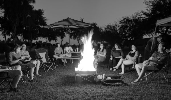 Portable fire pit keeps campers happy and safe