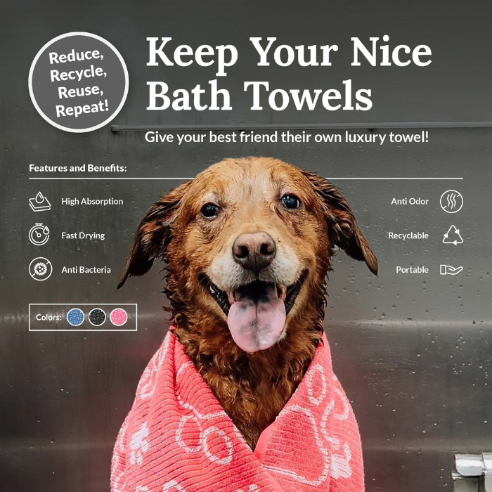 dog towel advertisement